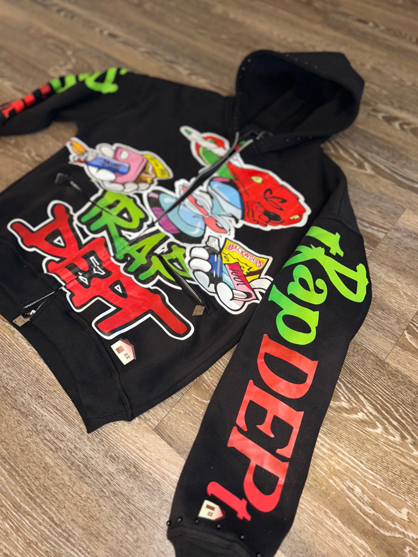 TrapBlack Pearled Hoodie