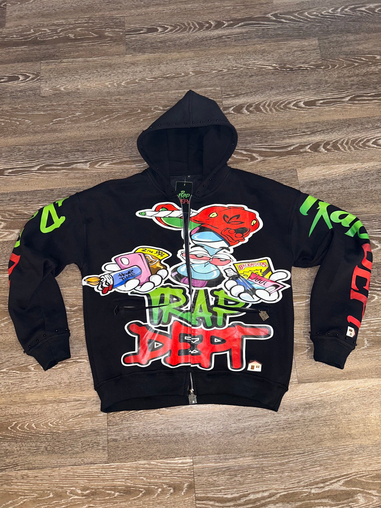 TrapBlack Pearled Hoodie